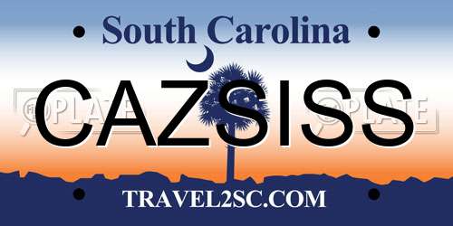 CAZSISS South Carolina License Plate