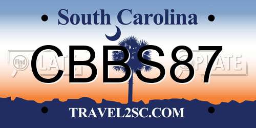 CBBS87 South Carolina License Plate