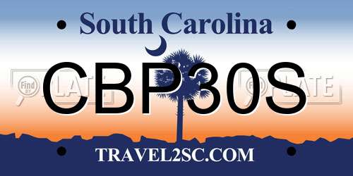 CBP30S South Carolina License Plate