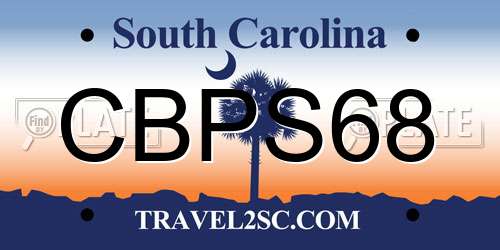 CBPS68 South Carolina License Plate