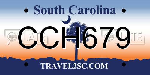 CCH679 South Carolina License Plate