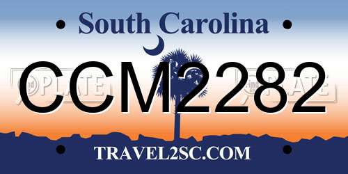 CCM2282 South Carolina License Plate
