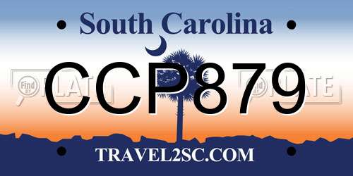 CCP879 South Carolina License Plate
