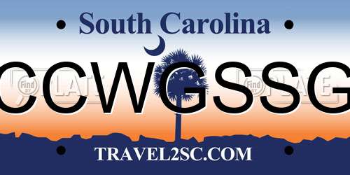 CCWGSSG South Carolina License Plate