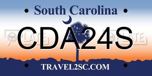 CDA24S South Carolina License Plate