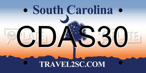 CDAS30 South Carolina License Plate