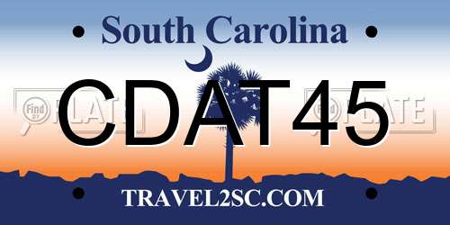 CDAT45 South Carolina License Plate