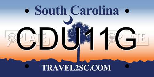 CDU11G South Carolina License Plate