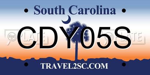 CDY05S South Carolina License Plate