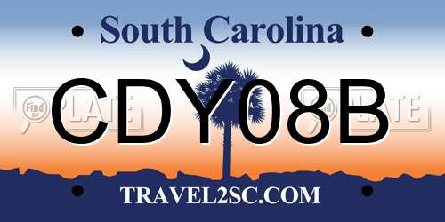 CDY08B South Carolina License Plate