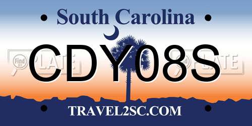 CDY08S South Carolina License Plate