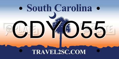 CDYO55 South Carolina License Plate