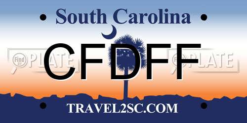 CFDFF South Carolina License Plate