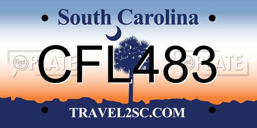 CFL483 South Carolina License Plate