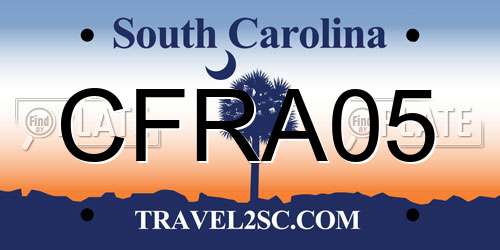 CFRA05 South Carolina License Plate