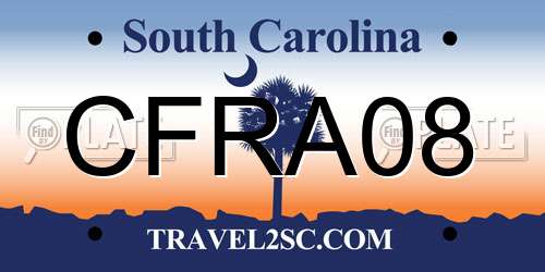 CFRA08 South Carolina License Plate