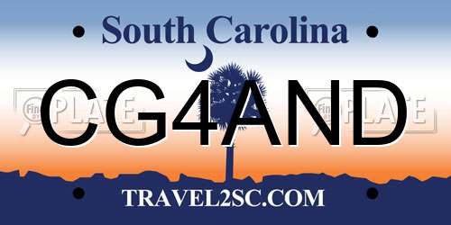 CG4AND South Carolina License Plate