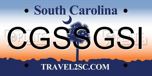 CGSSGSI South Carolina License Plate