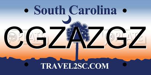 CGZAZGZ South Carolina License Plate