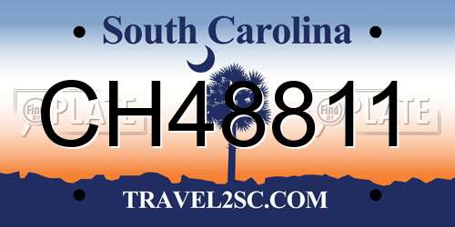CH48811 South Carolina License Plate