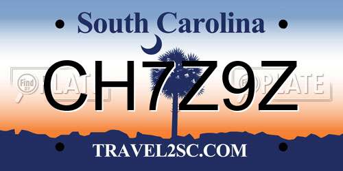 CH7Z9Z South Carolina License Plate