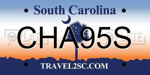 CHA95S South Carolina License Plate