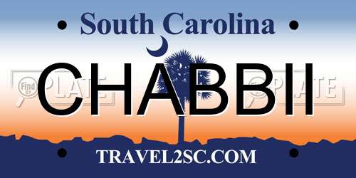 CHABBII South Carolina License Plate