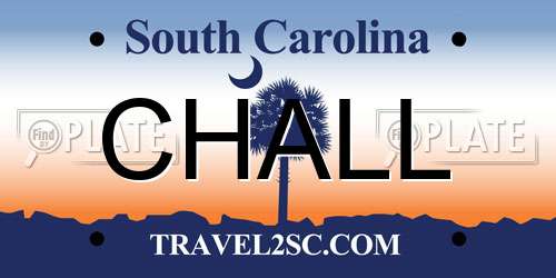 CHALL South Carolina License Plate