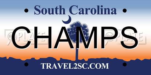 CHAMPS South Carolina License Plate