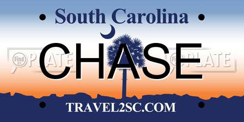 CHASE South Carolina License Plate
