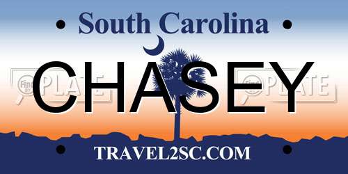 CHASEY South Carolina License Plate