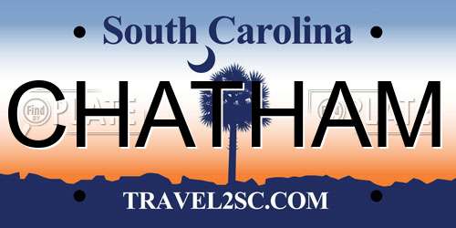 CHATHAM South Carolina License Plate