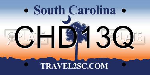 CHD13Q South Carolina License Plate