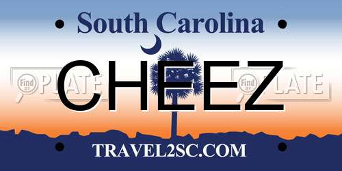 CHEEZ South Carolina License Plate