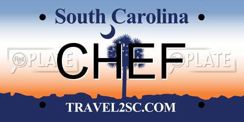 CHEF South Carolina License Plate