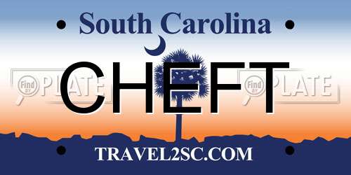 CHEFT South Carolina License Plate