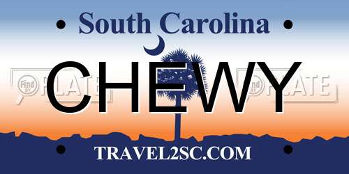 CHEWY South Carolina License Plate