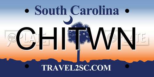 CHITWN South Carolina License Plate
