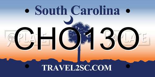 CHO13O South Carolina License Plate
