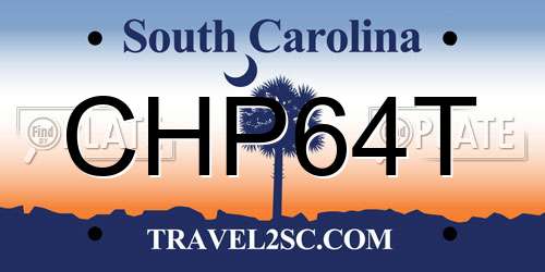CHP64T South Carolina License Plate