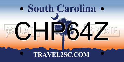 CHP64Z South Carolina License Plate