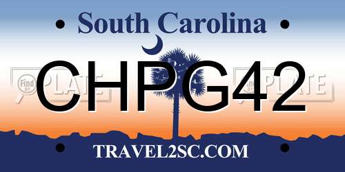CHPG42 South Carolina License Plate
