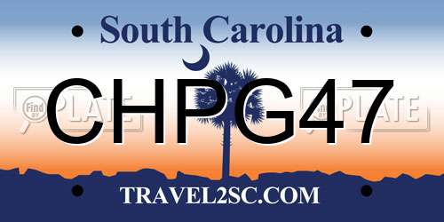 CHPG47 South Carolina License Plate