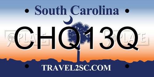 CHQ13Q South Carolina License Plate