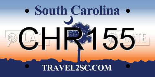CHR155 South Carolina License Plate