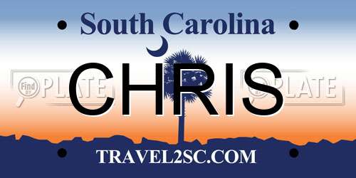 CHRIS South Carolina License Plate