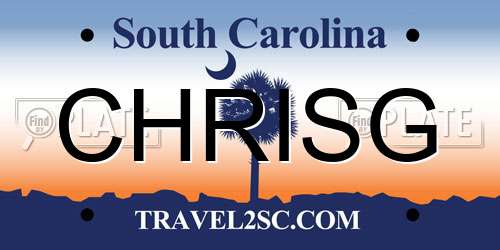 CHRISG South Carolina License Plate