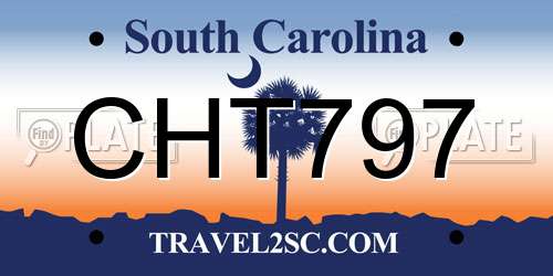 CHT797 South Carolina License Plate
