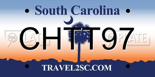 CHTT97 South Carolina License Plate