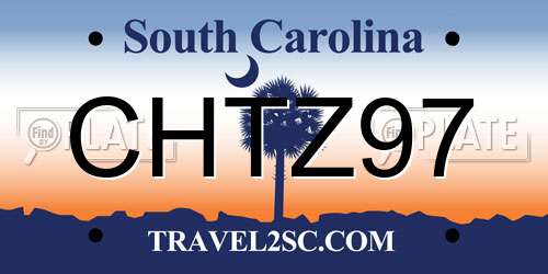 CHTZ97 South Carolina License Plate